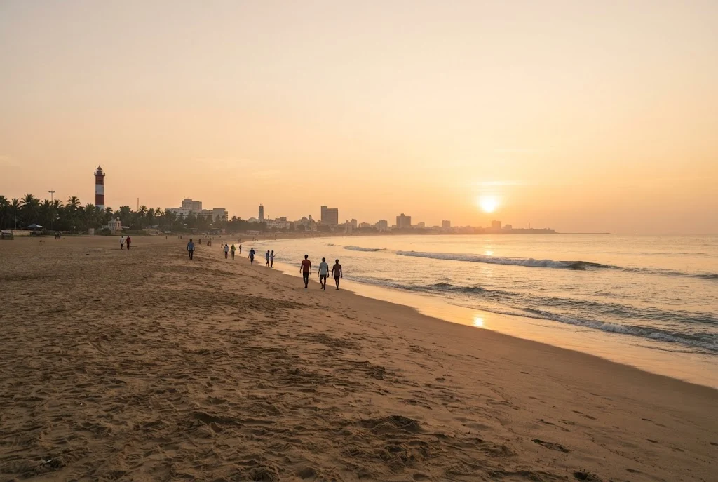 Best places to visit in Chennai early morning at sunrise